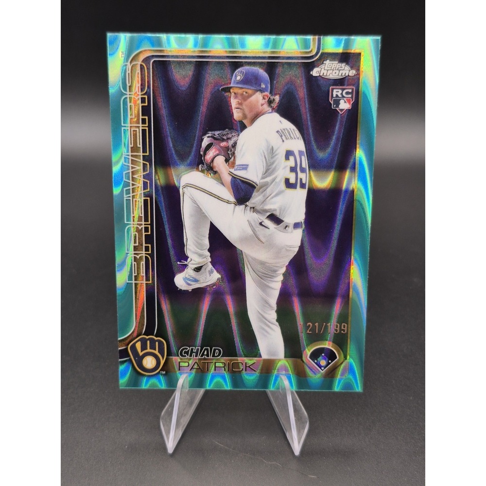 2025 Topps Chrome Chad Patrick #USC90 Rookie Teal Raywave /199 Milwaukee Brewers